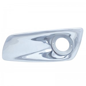 Chrome Plastic Kenworth T660 Front Bumper Light Bezel - Driver