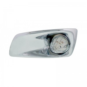 19 Amber Led Kenworth T660 Driver Front Bumper Single Function Watermelon Style Light - Clear Lens