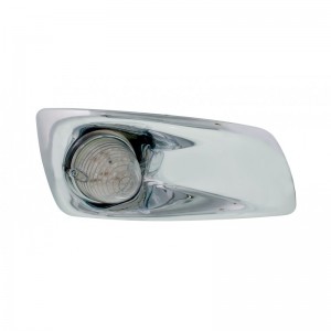 19 Amber Led Kenworth T660 Passenger Front Bumper Single Function Beehive Style Light - Clear Lens
