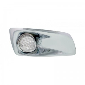19 Amber Led Kenworth T660 Passenger Front Bumper Single Functionlight W/  Reflector - Clear Lens