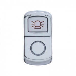 Chrome Plastic "Beacon Light" Rocker Switch Cover - Plain