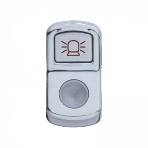 Chrome Plastic "Beacon Light" Rocker Switch Cover - Indented