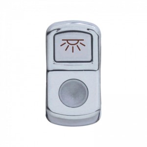 Chrome Plastic "Cab Light" Rocker Switch Cover - Indented