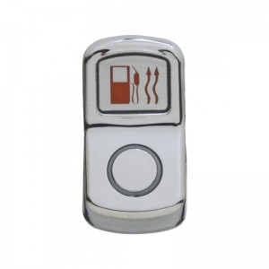 Chrome Plastic "Fuel Heat" Rocker Switch Cover-Plain
