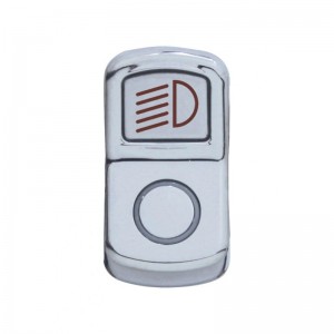 Chrome Plastic "Headlight" Rocker Switch Cover - Plain