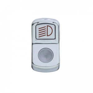 Chrome Plastic "Headlight" Rocker Switch Cover - Indented