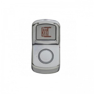 Chrome Plastic Peterbilt "Mirror Heat" Rocker Switch Cover - Plain
