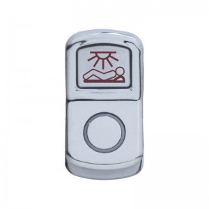 Chrome Plastic "Sleeper Light" Rocker Switch Cover - Plain
