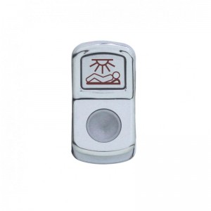 Chrome Plastic "Sleeper Light" Rocker Switch Cover - Indented