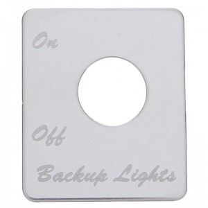 Stainless Steel Peterbilt Switch Plate - Backup Light
