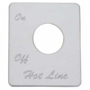Stainless Steel Peterbilt Switch Plate - Fuel Hot Line