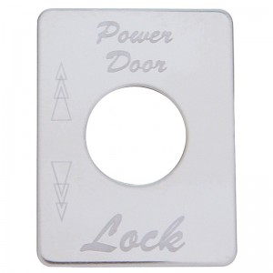 Stainless Steel Peterbilt Switch Plate - Power Door Lock