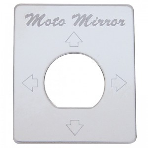 Stainless Steel Peterbilt Switch Plate - Power Motor Mirror