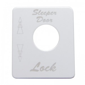 Stainless Steel Peterbilt Switch Plate - Sleeper Lock