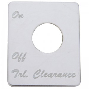 Stainless Steel Peterbilt Switch Plate - Trailer Clearance