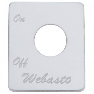 Stainless Steel Peterbilt Switch Plate - Webasto Engine Heater