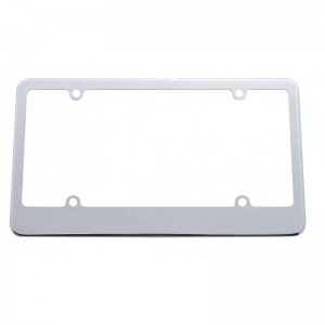 Chrome 1 1/4" Wide Plain License Frame