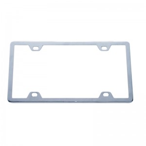 Chrome License Frame With Protector Shield