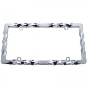 Chrome Twist License Frame
