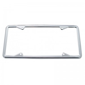 1929/39 Chrome License Frame - Straight Corners