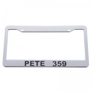 Chrome Plastic License Frame - Peterbilt 359