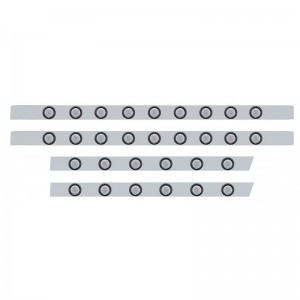 S.S. Peterbilt63" Sleeper Light Panel With Thirty 9 Amber Led 2" Light With Grommet - Clear Lens