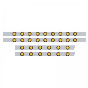 S.S. Peterbilt63" Sleeper Light Panel With Thirty 9 Amber Led 2" Beehive Lt With Grommet - Amber Lens