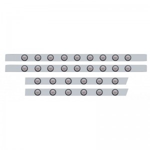 S.S. Peterbilt63" Sleeper Light Panel With Thirty 9 Amber Led 2" Beehive Lt With Grommet - Clear Lens