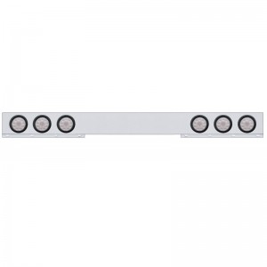 Stainless Steel 1 Piece Rear Light Bar W/ Six 10 Red Led 4" Light W/ Grommet - Clear Lens