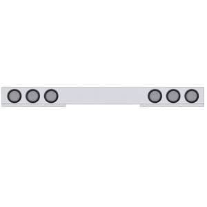 Chrome 1 Piece Rear Light Bar W/ Six 36 Red Led 4" Economy Light W/ Grommet - Clear Lens