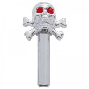 (2/Card) Chrome Skull Door Knobs