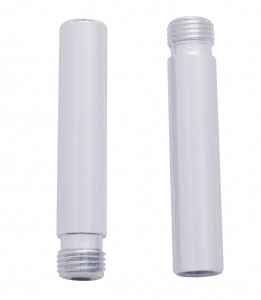 (2/Card) Chrome Metal Tube Door Knob