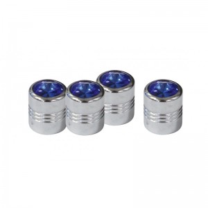 (4/Card) Diamond Valve Caps - Blue