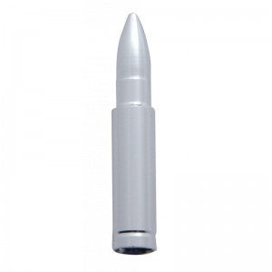 (4/Card) Chrome Bullet Shape Valve Caps