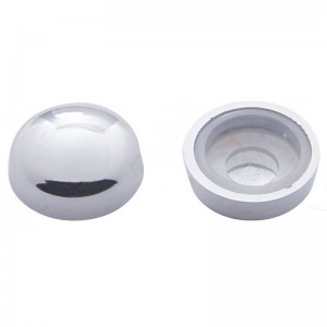 (10/Card) Chrome Plastic Snap-On Cap - Size 14/14 Screw