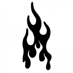 Rubber Peterbilt Replacement Flame Insert - Black