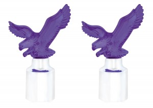 (2/Card) Chrome Top Base W/ Eagle - Purple