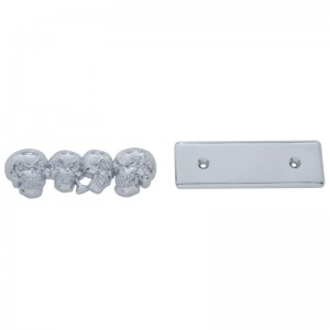 Chrome Die Cast Skull Accent
