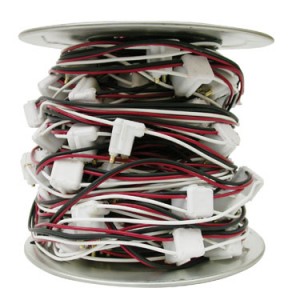 3 Prong 100 ft Roll Wire Harness with 12 Spacing, (92 Plugs)