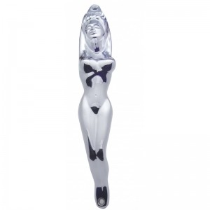 Chrome Nude Lady Grab Handle