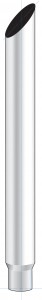 Mitred Exhaust, Reducing 6"-5" Outer Diameter Bottom, 24" Length