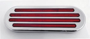Oval Flatline Red LED, (52 Diodes)