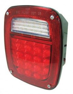 Jeep & Mid-Sized Truck Red Stop, Turn & Tail LED with License Light, (42 Diodes)