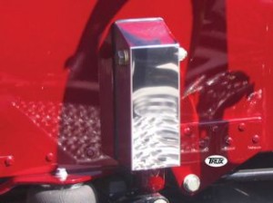 Peterbilt, Rear Sleeper Shock Cover, 63inch Sleeper, (Welded, Round Hole)