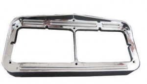 Universal, Rectangular Flatline Headlight Bezel, White