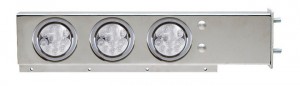 Mud Flap Hanger with Flat Top & 6 x 4inch Clear LED & Bezels