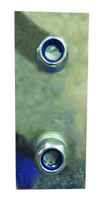 Stainless Steel Mud Flap Hanger with Flat Top & 6 x 4inch Dual, (R, W) Revolution LED & Bezels