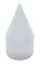 Chrome Plastic 33Mm X 4 1/8" X-Pointed Thread-On Nut Cover W/ Flange