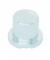 Chrome Plastic 11/16" X 1 1/4" Pointed Round Push-On Nut Cover For Hex Head Bolts