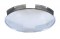 Chrome 4 Even Notch Front Dome Hub Cap - 1" Lip